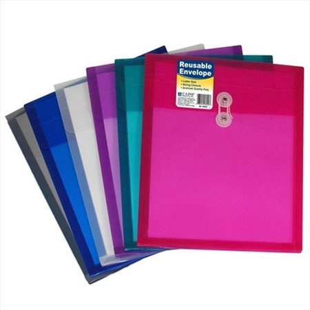 C-LINE PRODUCTS C-Line Products 58020BNDL24EA Reusable Poly Envelope with String Closure  Top Load  Assorted Colors - Set of 24 Envelopes 58020BNDL24EA